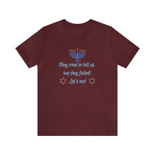 Load image into Gallery viewer, Hanukkah "Let's Eat!" Unisex Jersey Short Sleeve Tee