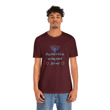 Load image into Gallery viewer, Hanukkah "Let's Eat!" Unisex Jersey Short Sleeve Tee