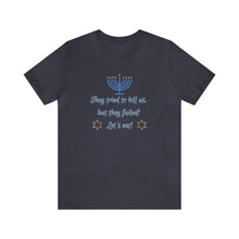 Load image into Gallery viewer, Hanukkah "Let's Eat!" Unisex Jersey Short Sleeve Tee