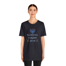 Load image into Gallery viewer, Hanukkah "Let's Eat!" Unisex Jersey Short Sleeve Tee