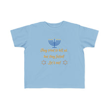 Load image into Gallery viewer, Hanukkah "Let's Eat!" Kid's Fine Jersey Tee
