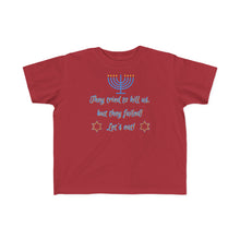Load image into Gallery viewer, Hanukkah "Let's Eat!" Kid's Fine Jersey Tee