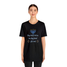 Load image into Gallery viewer, Hanukkah "Let's Eat!" Unisex Jersey Short Sleeve Tee