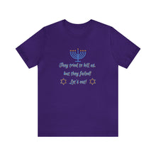 Load image into Gallery viewer, Hanukkah "Let's Eat!" Unisex Jersey Short Sleeve Tee