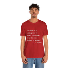 Load image into Gallery viewer, Science Quote Unisex Jersey Short Sleeve Tee