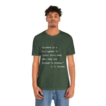 Load image into Gallery viewer, Science Quote Unisex Jersey Short Sleeve Tee