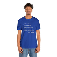 Load image into Gallery viewer, Skinner on Science Unisex Jersey Short Sleeve Tee