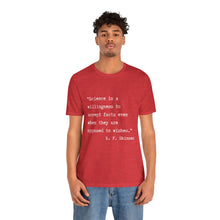 Load image into Gallery viewer, Science Quote Unisex Jersey Short Sleeve Tee