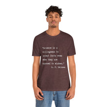 Load image into Gallery viewer, Science Quote Unisex Jersey Short Sleeve Tee