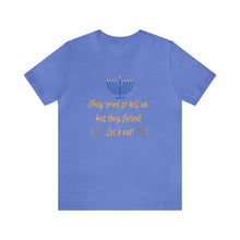 Load image into Gallery viewer, Hanukkah "Let's Eat!" Unisex Jersey Short Sleeve Tee