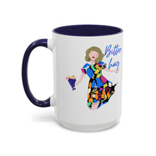 Load image into Gallery viewer, "Bitter Hag"/"Not How It Works" Accent Coffee Mug, 11oz