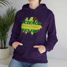 Load image into Gallery viewer, "Science Doesn't Require Belief" Unisex Pullover Hoodie