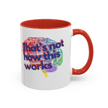 Load image into Gallery viewer, "Bitter Hag"/"Not How It Works" Accent Coffee Mug, 11oz