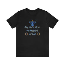 Load image into Gallery viewer, Hanukkah "Let's Eat!" Unisex Jersey Short Sleeve Tee