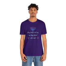 Load image into Gallery viewer, Hanukkah "Let's Eat!" Unisex Jersey Short Sleeve Tee