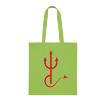 Load image into Gallery viewer, "Do you like my horns? They are retractable" Cotton Tote with Dr. Inna quote