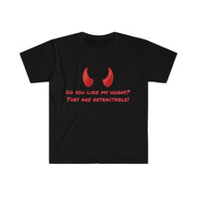 Load image into Gallery viewer, "Do you like my horns?" Unisex Softstyle T-Shirt