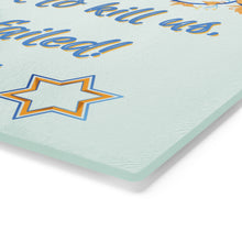 Load image into Gallery viewer, Jewish Holidays Glass Cutting Board