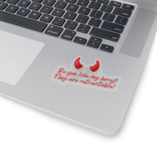 Load image into Gallery viewer, "Do you like my horns?" Kiss-Cut Stickers