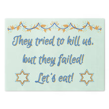 Load image into Gallery viewer, Jewish Holidays Glass Cutting Board