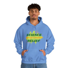 Load image into Gallery viewer, &quot;Science Doesn&#39;t Require Belief&quot; Unisex Pullover Hoodie
