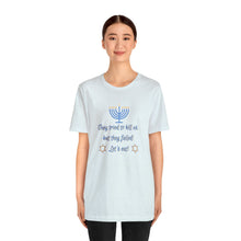 Load image into Gallery viewer, Hanukkah &quot;Let&#39;s Eat!&quot; Unisex Jersey Short Sleeve Tee
