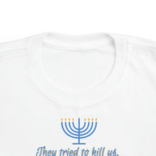 Load image into Gallery viewer, Hanukkah &quot;Let&#39;s Eat!&quot;  Kid&#39;s Fine Jersey Tee
