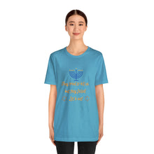 Load image into Gallery viewer, Hanukkah &quot;Let&#39;s Eat!&quot; Unisex Jersey Short Sleeve Tee
