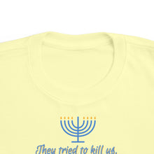 Load image into Gallery viewer, Hanukkah &quot;Let&#39;s Eat!&quot;  Kid&#39;s Fine Jersey Tee
