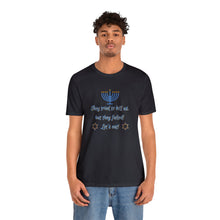 Load image into Gallery viewer, Hanukkah &quot;Let&#39;s Eat!&quot; Unisex Jersey Short Sleeve Tee
