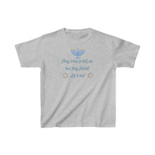 Load image into Gallery viewer, Hanukkah &quot;Let&#39;s Eat!&quot;  Youth&#39;s Cotton Tee
