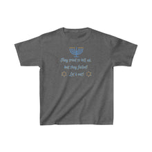 Load image into Gallery viewer, Hanukkah &quot;Let&#39;s Eat!&quot;  Youth&#39;s Cotton Tee
