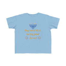 Load image into Gallery viewer, Hanukkah &quot;Let&#39;s Eat!&quot;  Kid&#39;s Fine Jersey Tee
