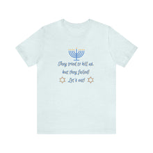 Load image into Gallery viewer, Hanukkah &quot;Let&#39;s Eat!&quot; Unisex Jersey Short Sleeve Tee
