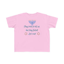 Load image into Gallery viewer, Hanukkah &quot;Let&#39;s Eat!&quot;  Kid&#39;s Fine Jersey Tee
