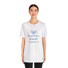 Load image into Gallery viewer, Hanukkah &quot;Let&#39;s Eat!&quot; Unisex Jersey Short Sleeve Tee
