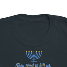 Load image into Gallery viewer, Hanukkah &quot;Let&#39;s Eat!&quot;  Kid&#39;s Fine Jersey Tee
