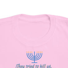 Load image into Gallery viewer, Hanukkah &quot;Let&#39;s Eat!&quot;  Kid&#39;s Fine Jersey Tee
