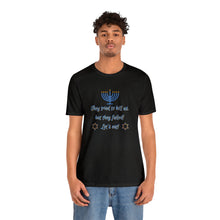 Load image into Gallery viewer, Hanukkah &quot;Let&#39;s Eat!&quot; Unisex Jersey Short Sleeve Tee
