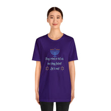 Load image into Gallery viewer, Hanukkah &quot;Let&#39;s Eat!&quot; Unisex Jersey Short Sleeve Tee
