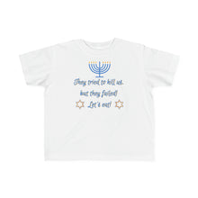 Load image into Gallery viewer, Hanukkah &quot;Let&#39;s Eat!&quot;  Kid&#39;s Fine Jersey Tee
