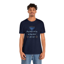 Load image into Gallery viewer, Hanukkah &quot;Let&#39;s Eat!&quot; Unisex Jersey Short Sleeve Tee
