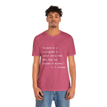 Load image into Gallery viewer, Science Quote Unisex Jersey Short Sleeve Tee
