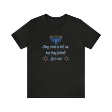 Load image into Gallery viewer, Hanukkah &quot;Let&#39;s Eat!&quot; Unisex Jersey Short Sleeve Tee
