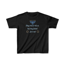 Load image into Gallery viewer, Hanukkah &quot;Let&#39;s Eat!&quot;  Youth&#39;s Cotton Tee
