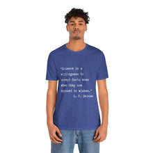 Load image into Gallery viewer, Science Quote Unisex Jersey Short Sleeve Tee
