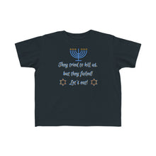 Load image into Gallery viewer, Hanukkah &quot;Let&#39;s Eat!&quot;  Kid&#39;s Fine Jersey Tee
