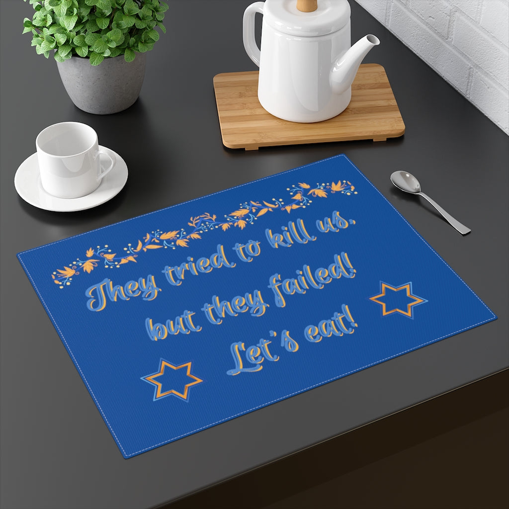 Jewish Holidays Blue Placemat