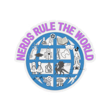 Load image into Gallery viewer, &quot;Nerds Rule the World&quot; Kiss-Cut Stickers
